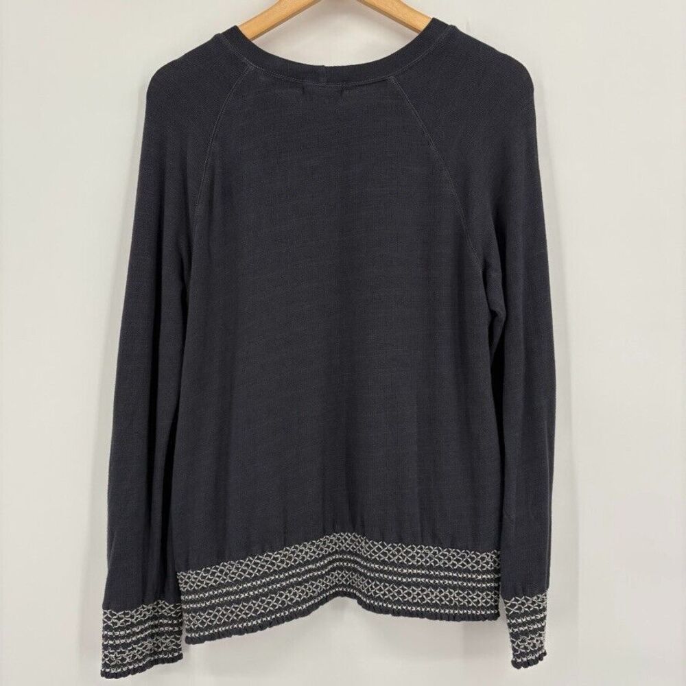Anthropologie Monrow Smocked Raglan Sweatshirt, Medium, Loungewear Comfort USA - Picture 4 of 11
